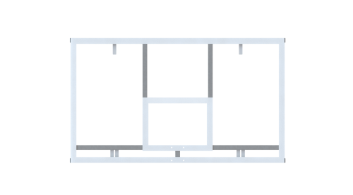 Щит баскетбольный игровой 1800х1050 из поликарбоната 10 мм (на раме) СТ-47#2
